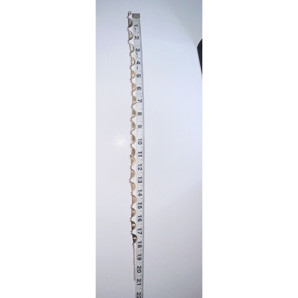 Necklace Womens Gold Semi Circle Lobster Clasp Lightweight Boho Necklet - Picture 9 of 9